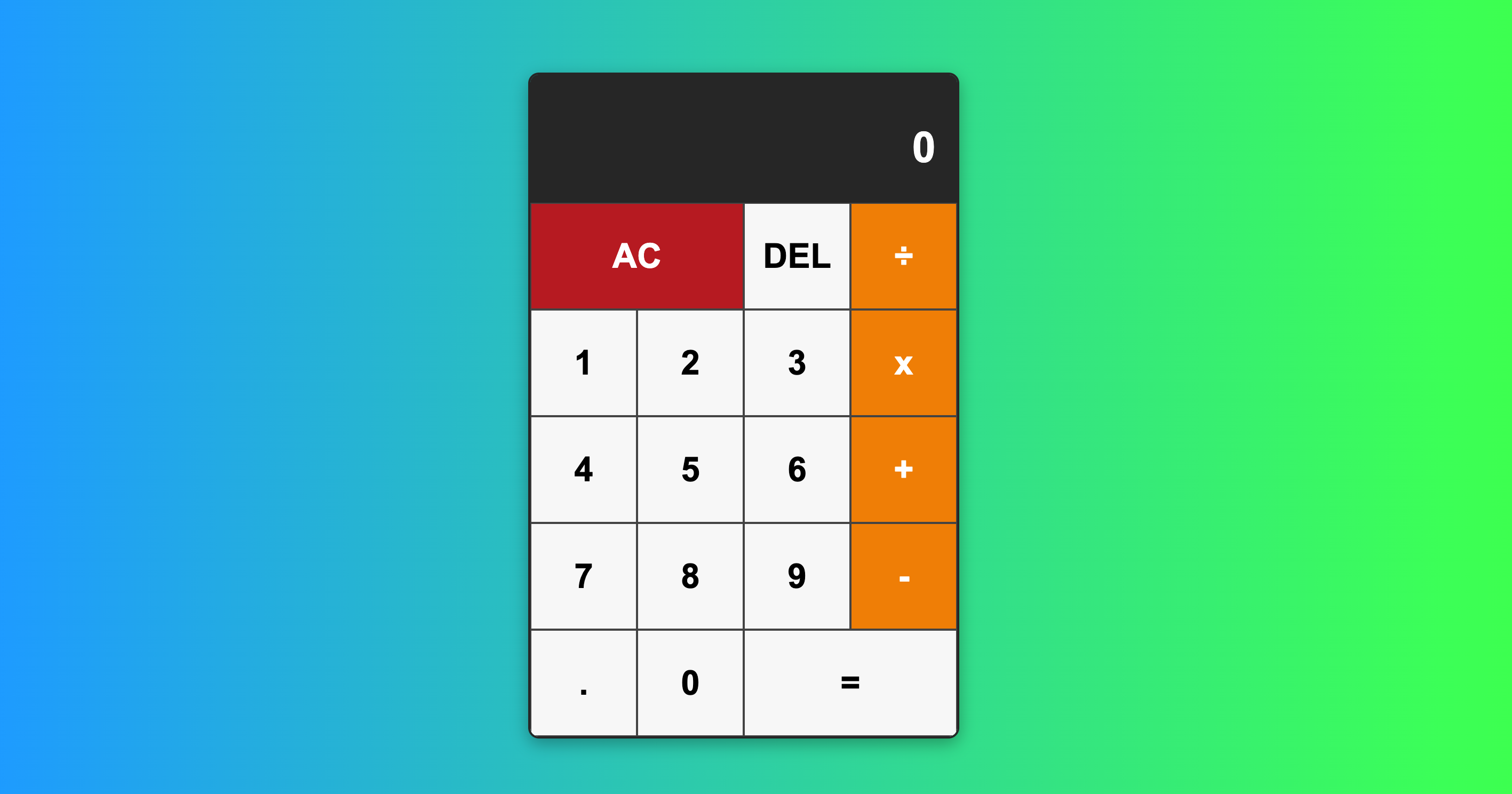 Aperçu de la calculatrice